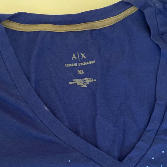 royal blue armani exchange shirt